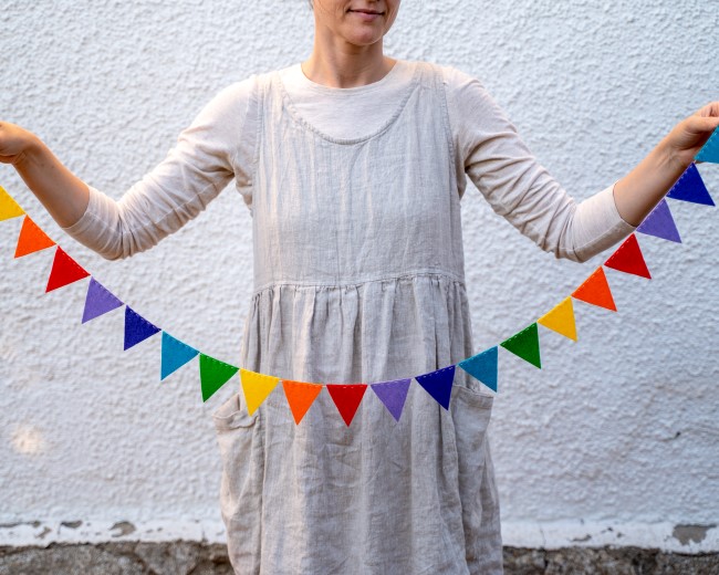 Wool Felt Summer Bunting Garland