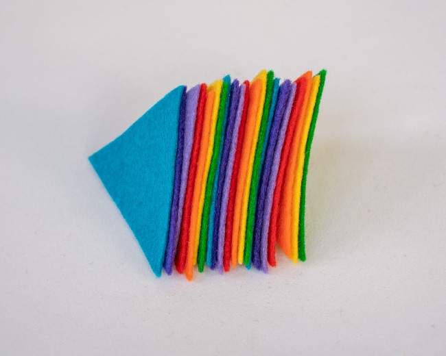 Rainbow Order Wool Felt Bunting Garland