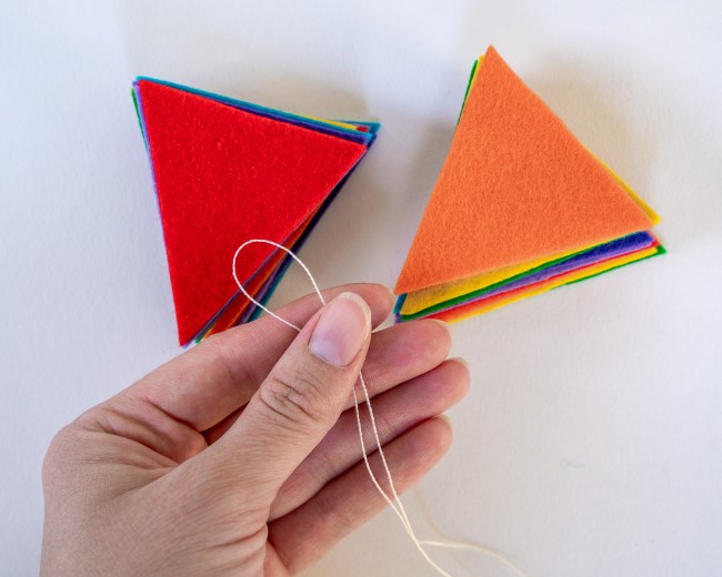 Two Stacks Wool Felt Bunting Garland